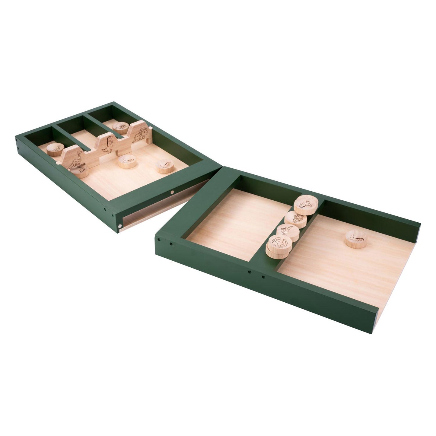 Houten kinder sjoelbak dino, 80cm