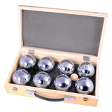 Engelhart metalen jeu de boules - 8 ballen in houten kist - luxe set - pétanque - boules - metalen ballen - geschikt voor elke jeu de boules baan - longfield - afbeelding 3