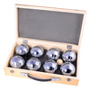 Jeu de boules 8 metalen ballen in kist