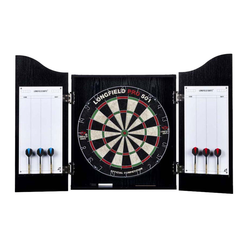 Abi houten cnet met sisal dartbord incl. dartset