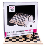 Schaak Damset met Katoenen Tas - afbeelding 2