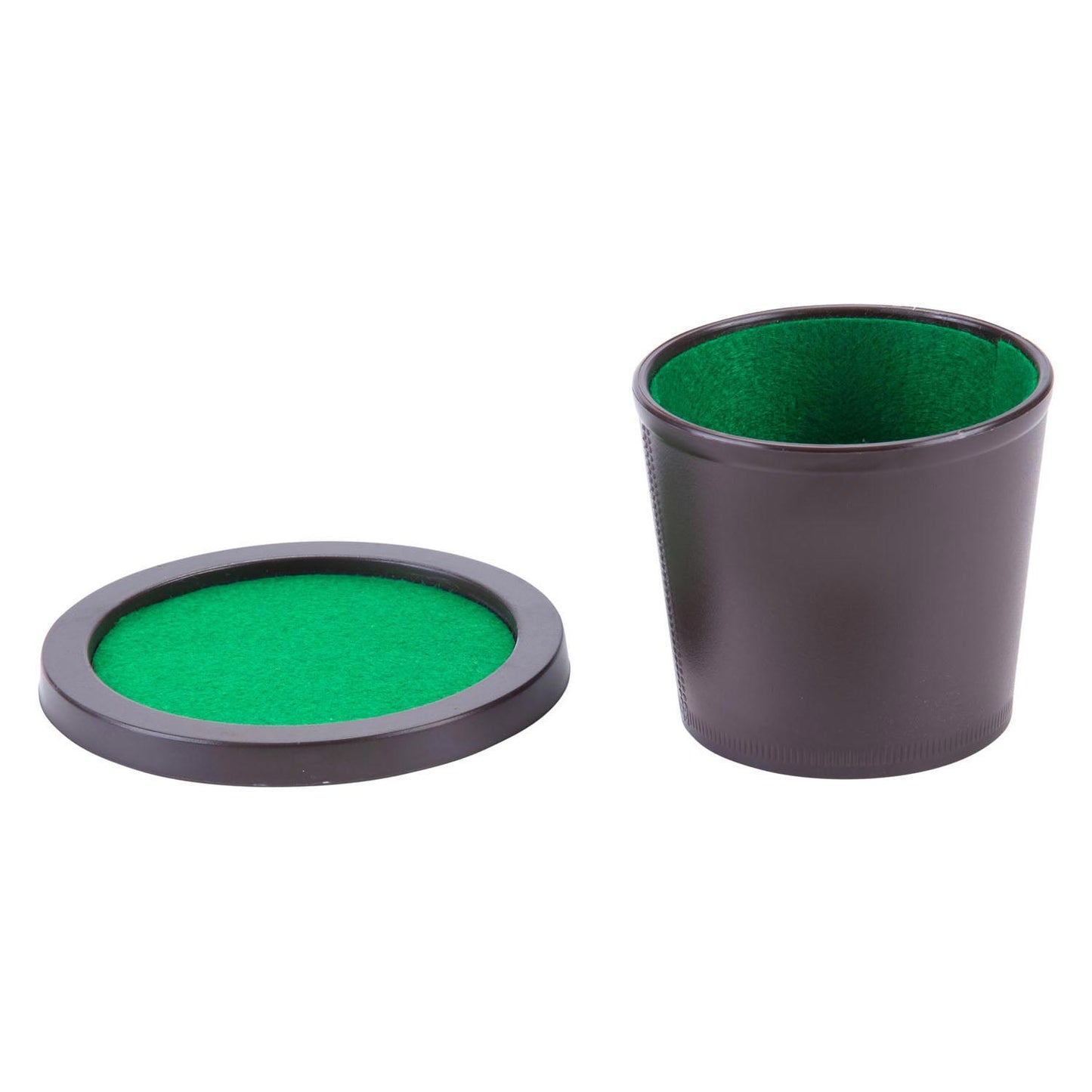 Longfield pokerbeker met deksel – inclusief 2 sets dobbelstenen (16 mm) – dobbelset – klassiek dobbelspel familiespel – engelhart