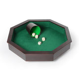 Longfield pitjesbak 8-hoekig - houten speelbak - ingelegd groen vilt - krijtborden voor score - 38,5 x 38,8 cm - engelhart - afbeelding 3