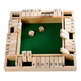 Shut the box (4 spelers) 29x29x3,5cm - rubberhout - afbeelding 3