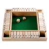 Longfield shut the box – 4 spelers – rubberhouten bak met ingelegd vilt – inclusief 8 houten dobbelstenen – bordspel 29 x 29 x 3,5 cm – strategisch familiespel – engelhart
