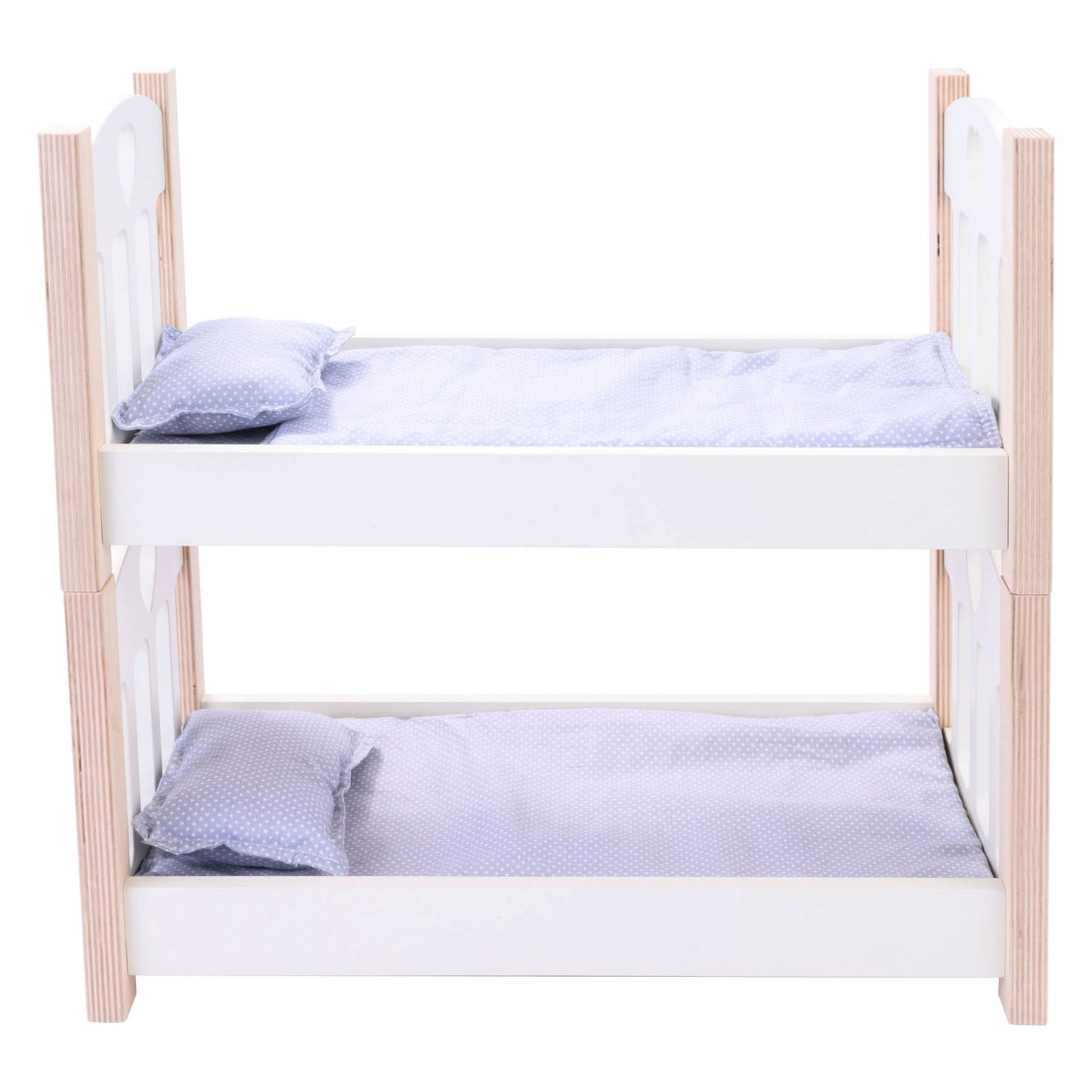 Poppen stapelbed grijs wit