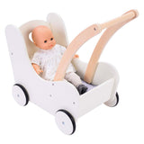 Houten poppenloopwagen grijs wit - afbeelding 5