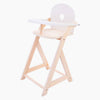Longfield poppenstoel grijs wit – houten poppenkinderstoel met kussentje – poppenstoel voor rollenspel – geschikt voor alle poppen – engelhart