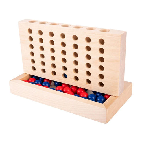 Houten vier op een rij-spel