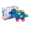 Houten trekfiguur dino