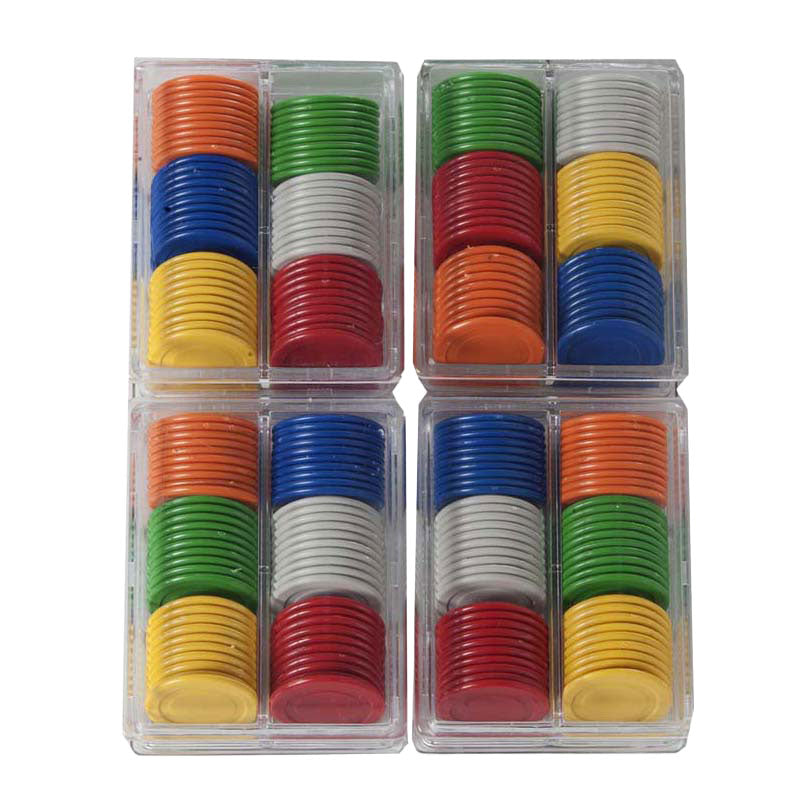 Fiches 25mm 240 stuks verschillende kleuren