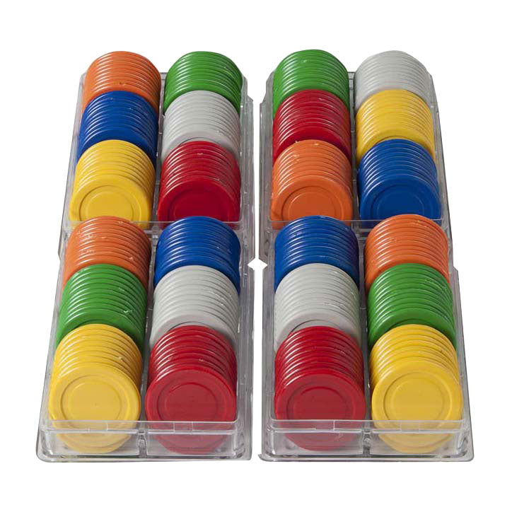 Fiches 25mm 240 stuks verschillende kleuren