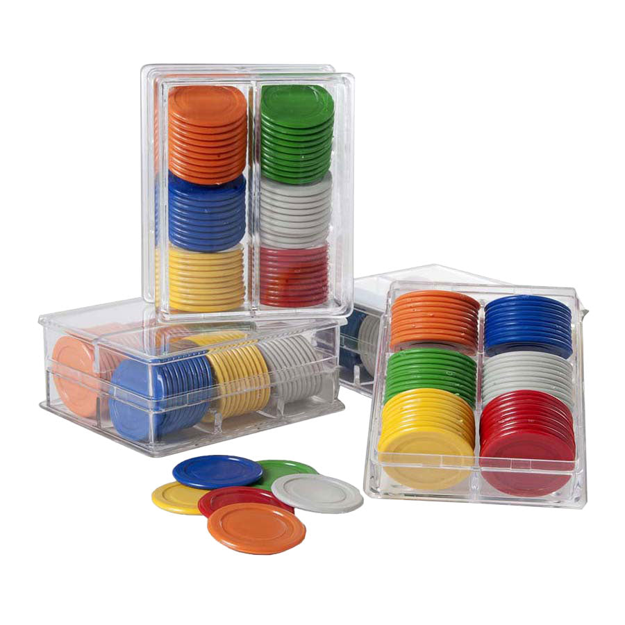 Fiches 25mm 240 stuks verschillende kleuren