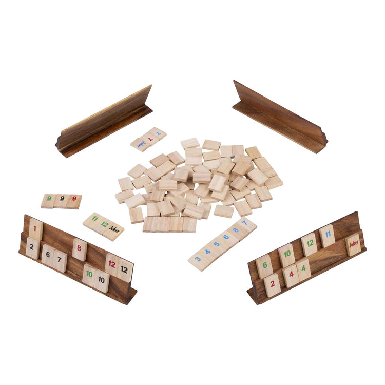 Houten rummy spel
