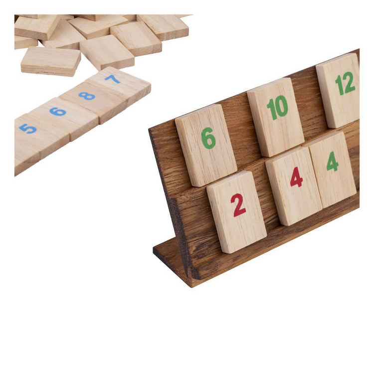 Houten rummy spel