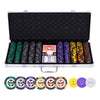 Pokerset in zilveren koffer - high stake 500 chips 14gr.