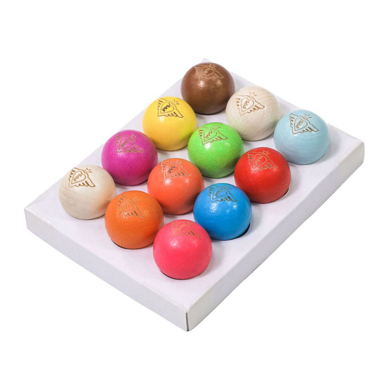 Engelhart jeu de boules buts 12 houten ballen - 30mm