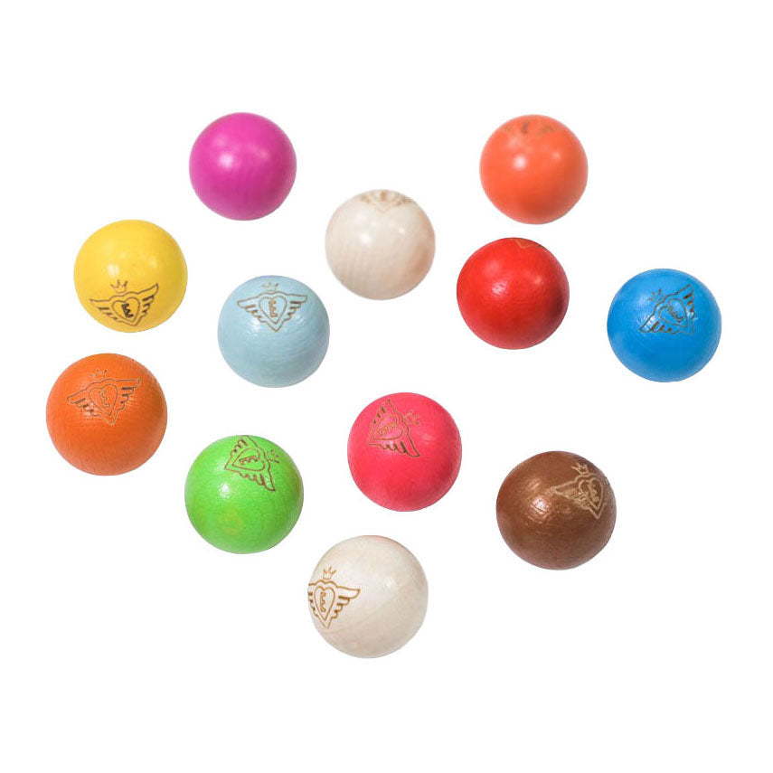 Jeu de boules buts 12 houten ballen - 30mm