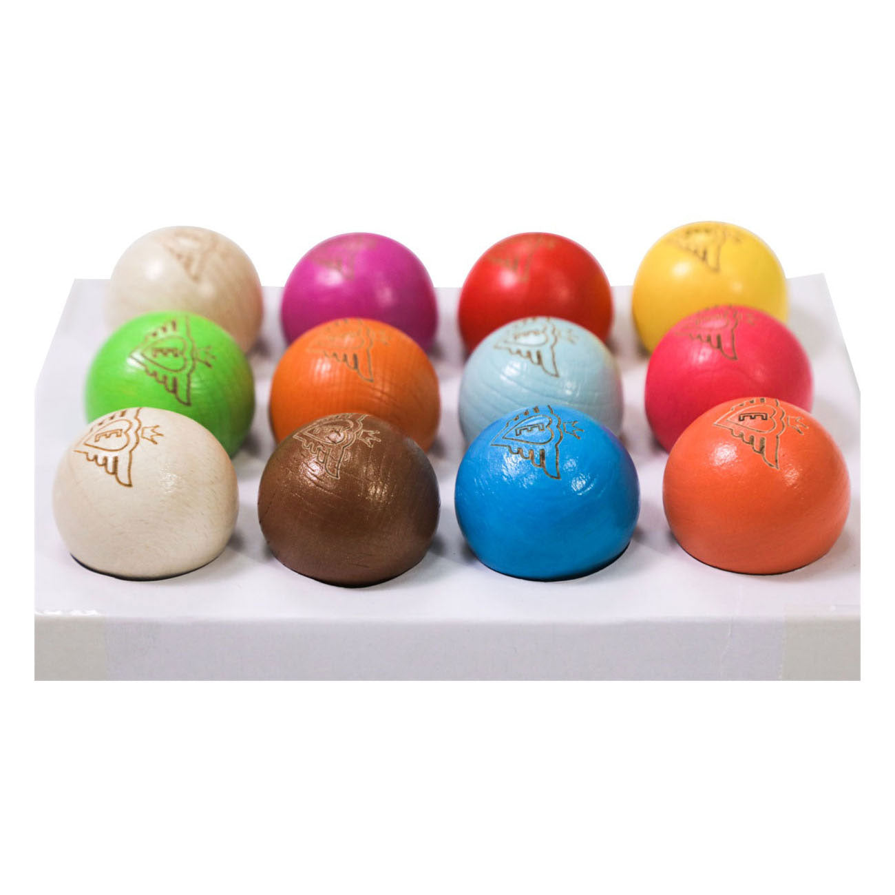 Jeu de boules buts 12 houten ballen - 30mm