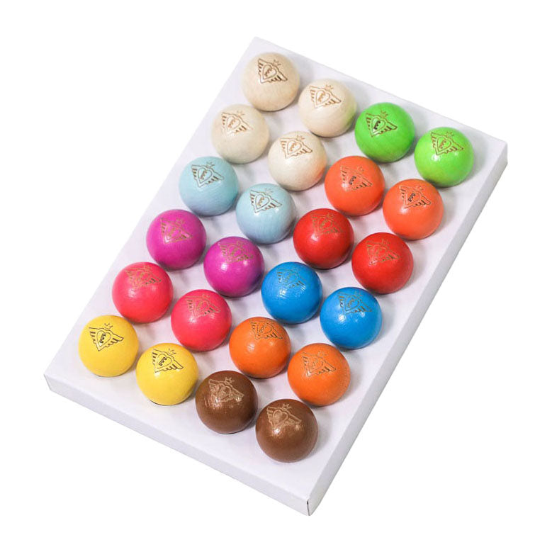Engelhart jeu de boules buts 24 houten ballen - 30mm