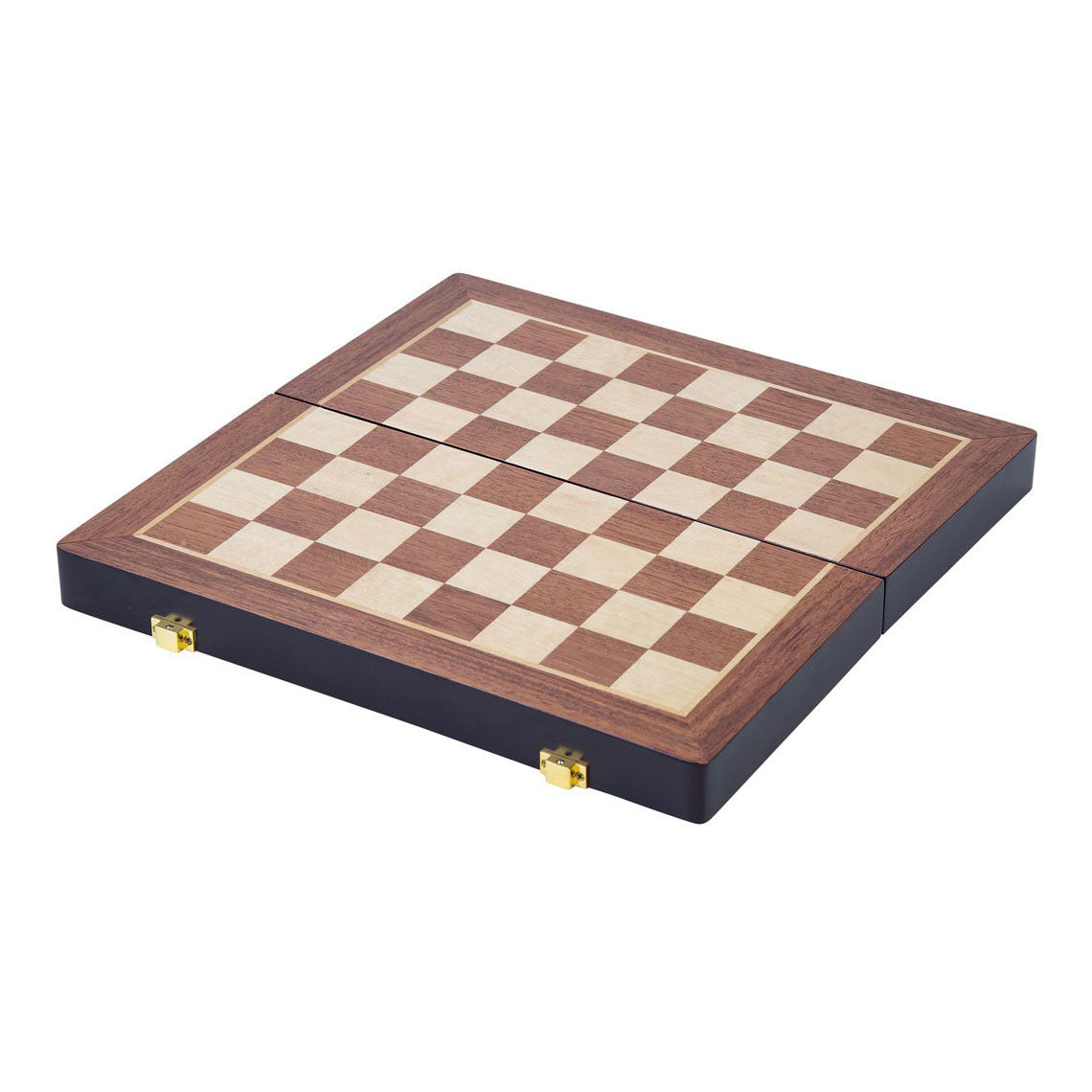 Essenhouten schaakspel opklapbaar - 38,5x38,5x5,8cm