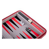 Backgammon reisspel met rits - rood