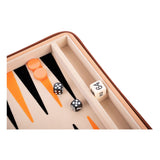 Engelhart backgammon reisspel met rits - beige - afbeelding 3