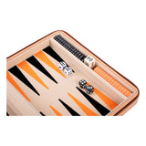 Engelhart backgammon reisspel met rits - beige - afbeelding 4