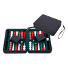 Engelhart backgammon reisspel met rits - zwart