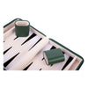Backgammon reisspel met rits - groen