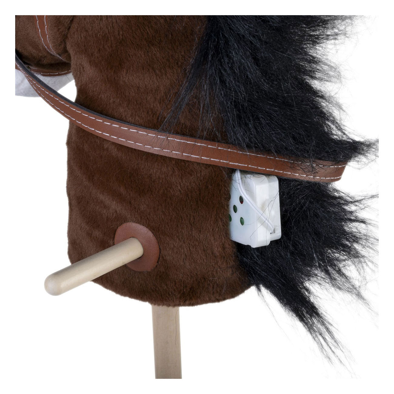 Houten stokpaardje bruin - 95cm