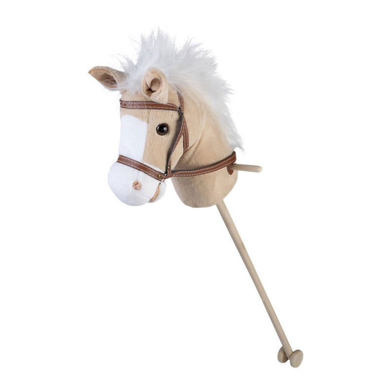 Houten stokpaardje beige - 95cm