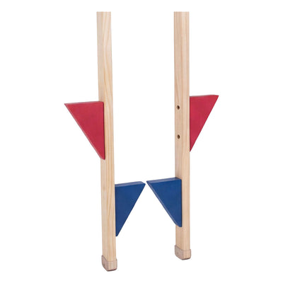 Engelhart stelten hout met gekleurde voetsteun set 2 170 cm, verstelbaar.