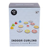Engelhart indoor curling spel – houten speelset – tafel curling game – behendigheidsspel – inclusief 8 stones, 4 pionnen en target – gezelschapsspel –