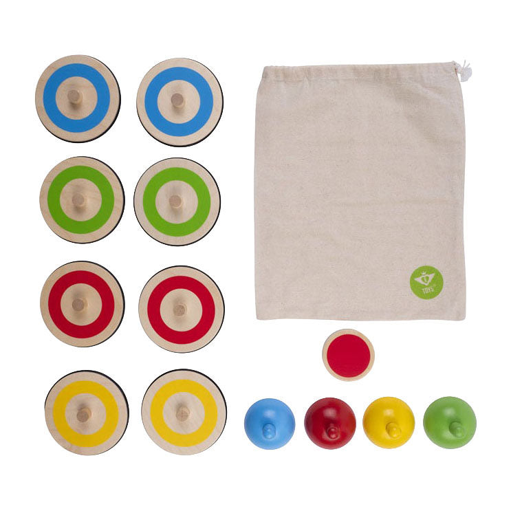 Houten indoor curling spel - 2 tot 4 spelers