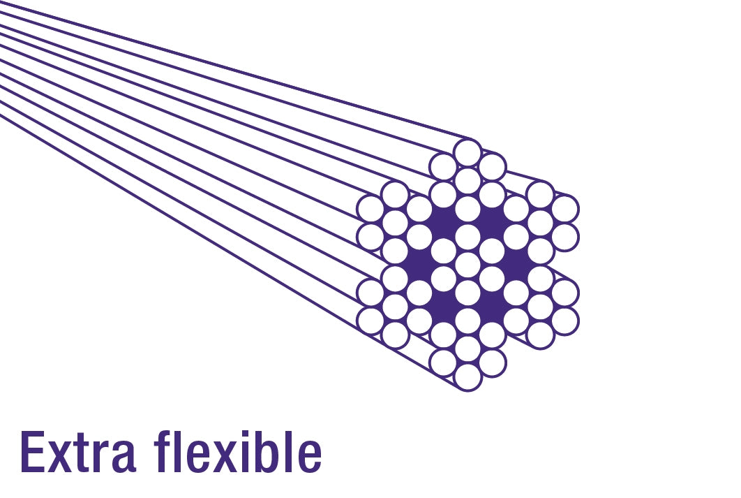 Elvedes Gaskabel universeel 1700mm 2250mm extra flexibel verzinkt zwart (op kaart)