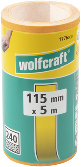 Wolfcraft schuurpapierrol | voor hout metaal | 5m x 115mm | korrel 240 | 1 stuk - 1776000 - afbeelding 2
