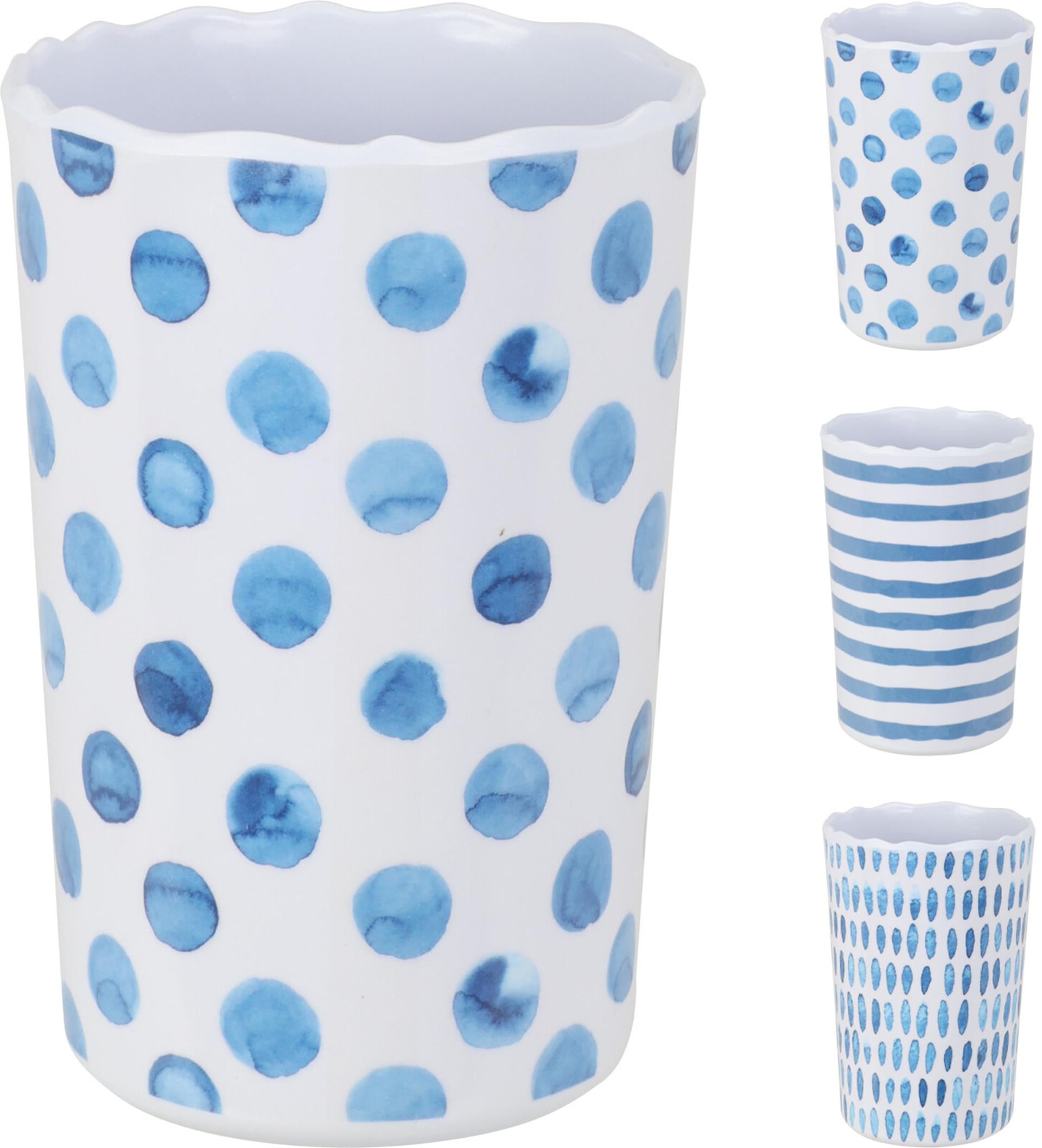 Excellent houseware beker melamine 340ml ã˜8xh11cm 3 assorti