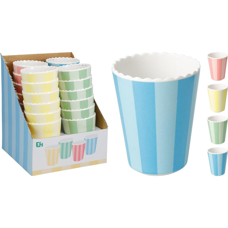 Excellent houseware beker melamine ø8xh10cm beker melamine ø8xh10cm streep