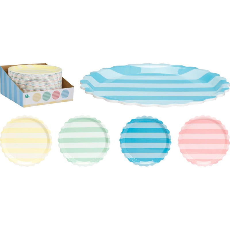 Excellent houseware bord plat melamine ø20cm streep