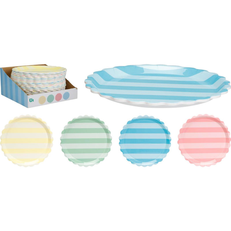 Excellent houseware bord plat melamine ø25cm streep