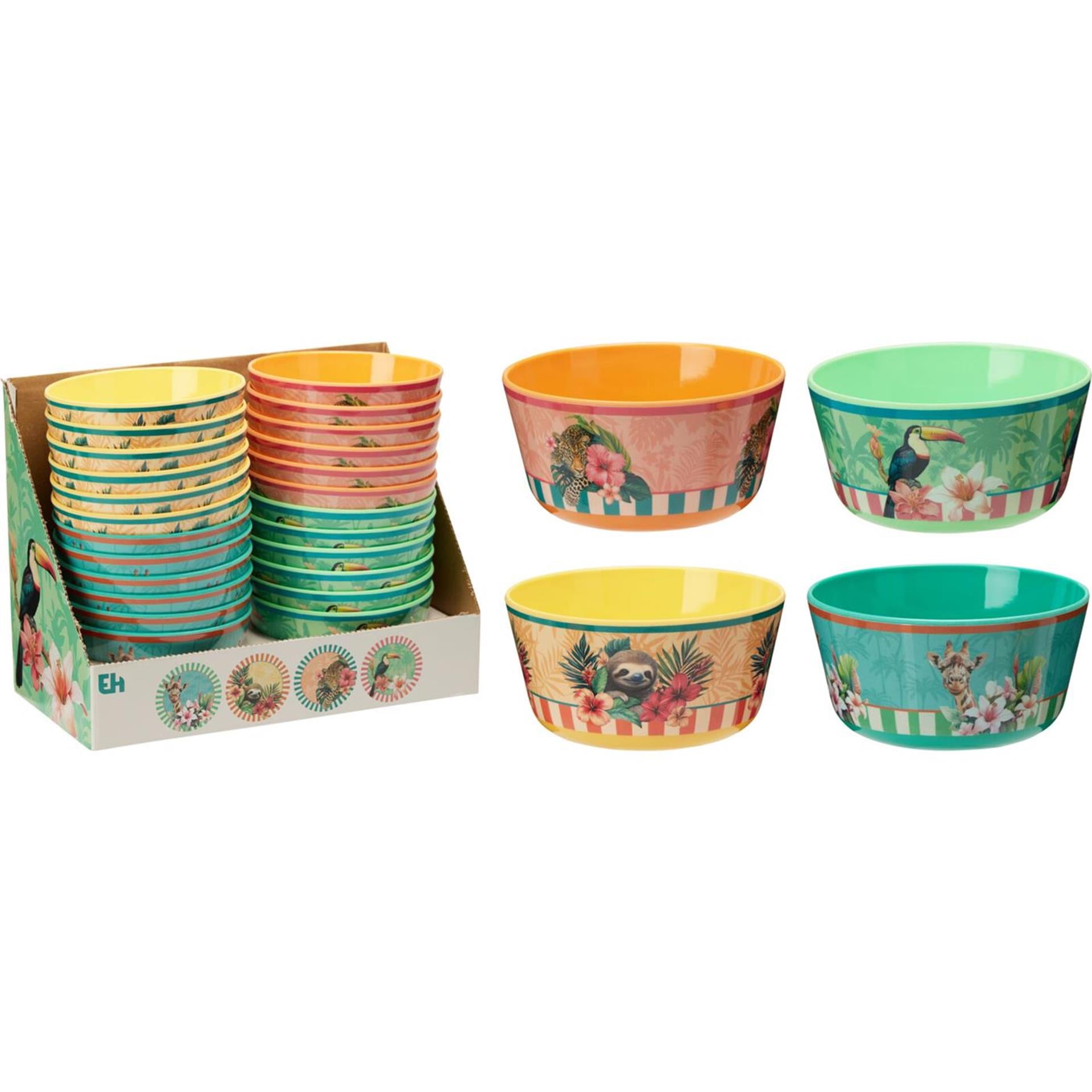 Excellent houseware schaal melamine ã˜14xh7cm 4 assorti