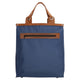 Run away basics boodschappentas blauw met echt lederen hengsel 36,5xh41cm