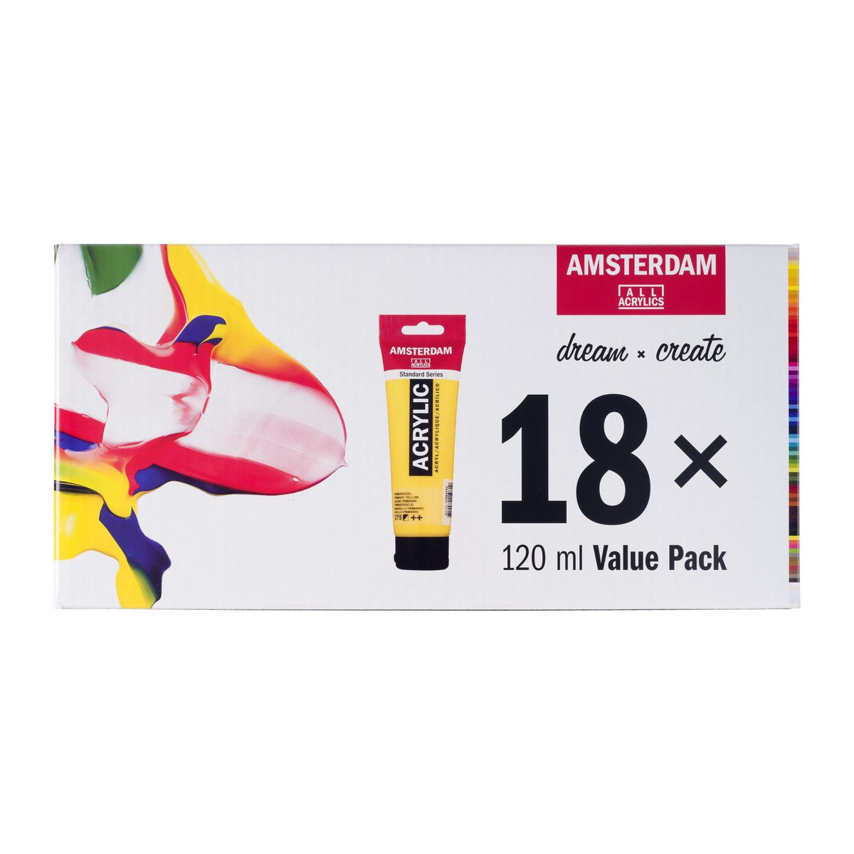 Amsterdam all acrylics amsterdam • standard series acrylic paint value package 18x120ml