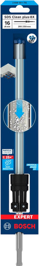 Bosch expert sds clean plus-8x hamerboor 16 x 200 x 350