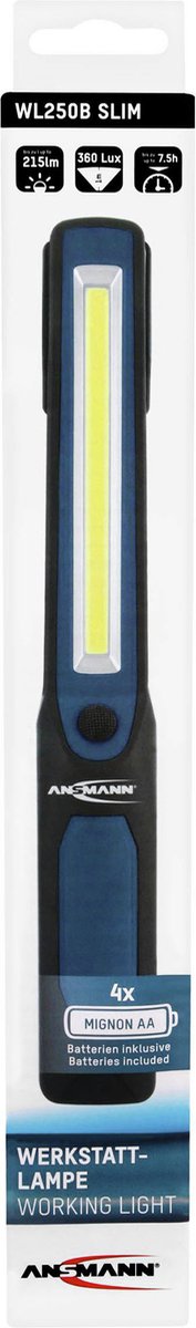 Ansmann 1600-0265 wl250b slim werklamp led werkt op batterijen