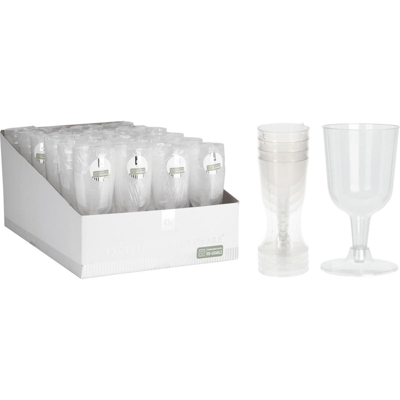 Excellent houseware wijnglas kunststof 160ml set van 4 stuks