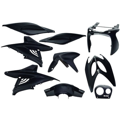 Edge plaatset 9-delig voor yamaha aerox tot bouwjaar 2014 - zwart metallic