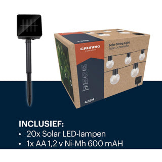 Tuinverlichtingslinger op zonne energie 4,9m | 2 stuks