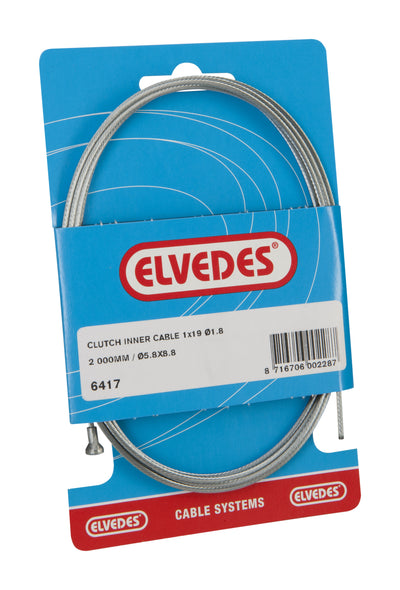 Elvedes Koppeling binnenkabel 2000mm verzinkt ø1,8mm met V-nippel (op kaart)